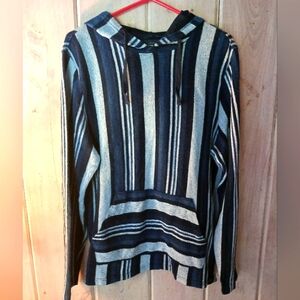 LUCKY BRAND BAJA HOODIE MEDIUM MENS TRUE INDIGO $30